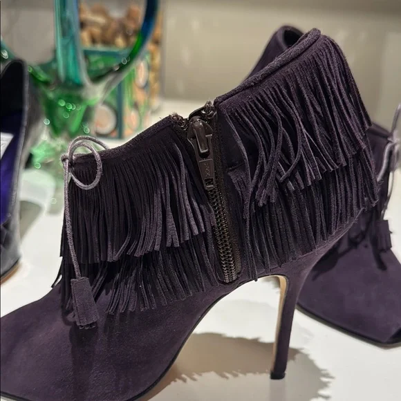 Manolo Blahnik open toe stiletto with fringe Size 6 EUC - Picture 3 of 8